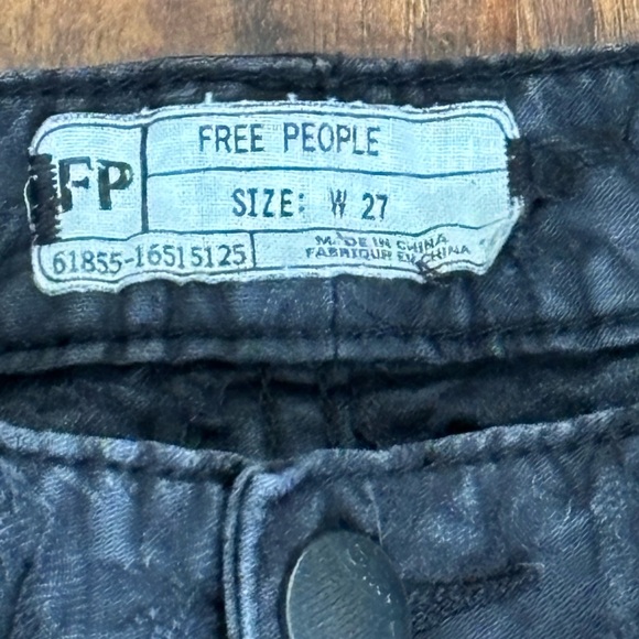 Free People straight leg textured jeans with slight stretch - Picture 4 of 7
